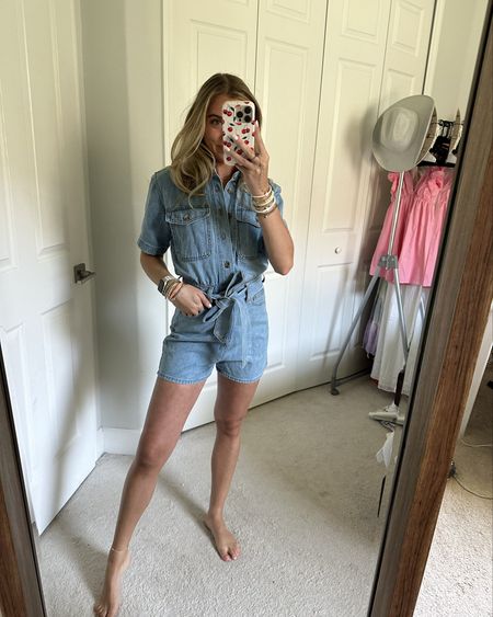 Women's Short Sleeve Romper - Universal Thread™ Light Wash size 00. #outfit #ootd #outfitoftheday #outfitofthenight #outfitvideo #whatiwore #style #outfitinspo #outfitideas#springfashion #springstyle #summerstyle #summerfashion #tryonhaul #tryon #tryonwithme #trendyoutfits #trendyclothes #styleinspo #trending #currentfashiontrend #fashiontrends #2024trends #whitedress #whitedresses #target #targetstyle #targetfashion #targethaul #targetfinds #targetdoesitagain target, target style, target haul, target finds, target fashion. outfit, outfit of the day, outfit inspo, outfit ideas, styling, try on, fashion, affordable fashion, new arrivals, spring style, matching sets. 

#LTKfindsunder50 #LTKstyletip #LTKSeasonal