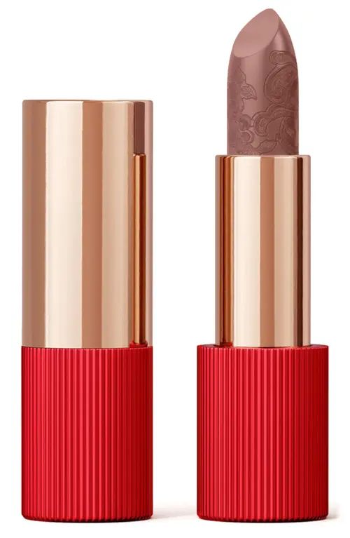 La Perla Refillable Matte Silk Lipstick in Cinnamon Red at Nordstrom | Nordstrom