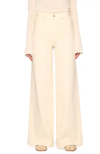 DL1961 Hepburn Wide Leg Pants in Manilla (Knit Denim) at Nordstrom Rack, Size 34 | Nordstrom Rack