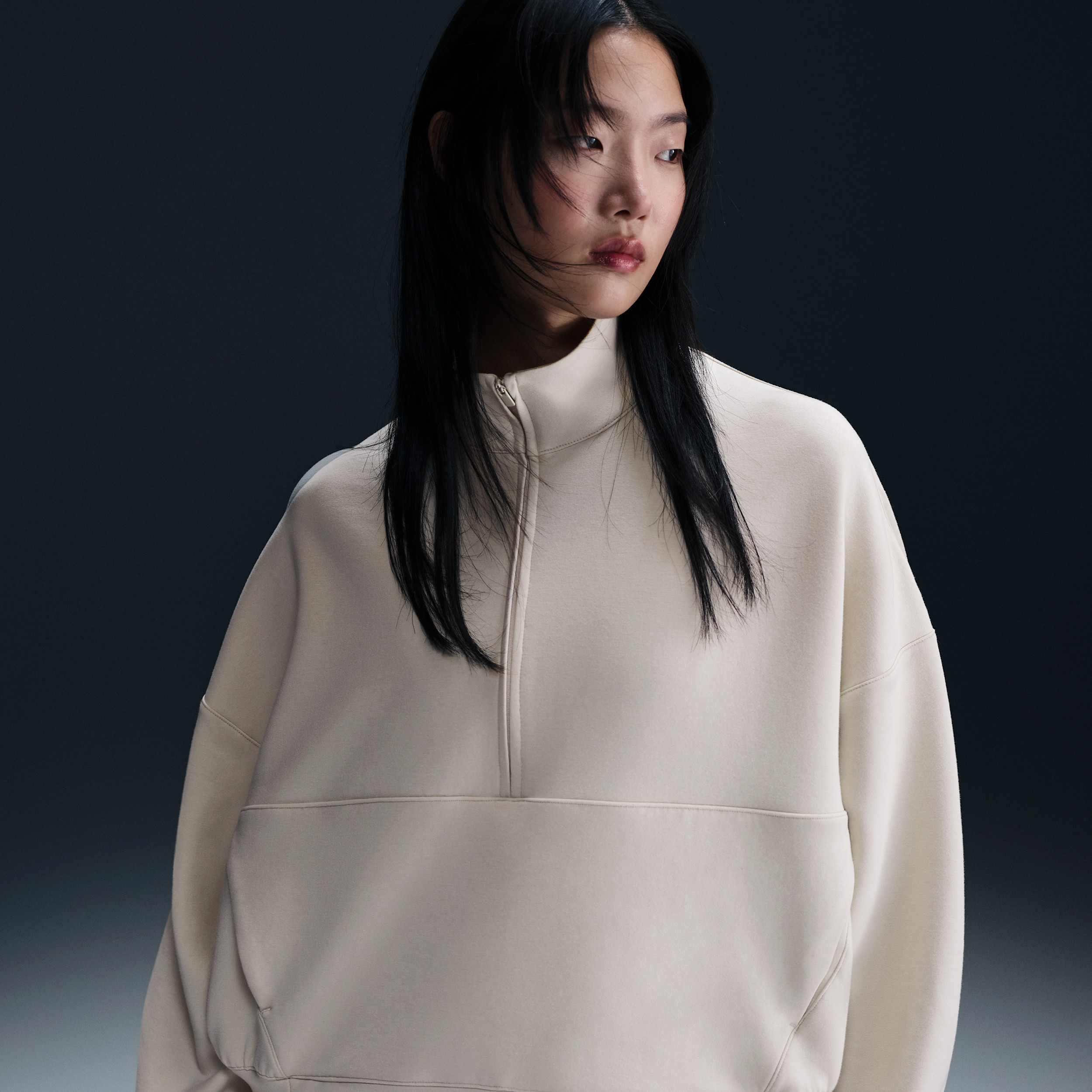 Nike Women's 24.7 ImpossiblySoft Dri-FIT Oversized 1/2-Zip Top in Brown | HQ8188-104 | Nike (US)