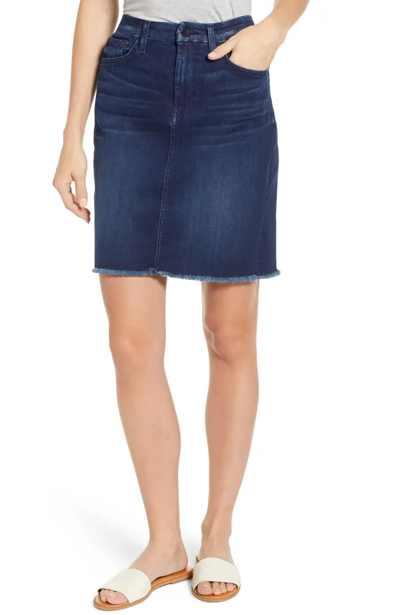 Raw Hem Denim Pencil Skirt | Nordstrom