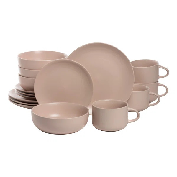 Ten Strawberry Street Wazee Matte Stoneware Dinnerware Set - Service for 4 | Wayfair North America
