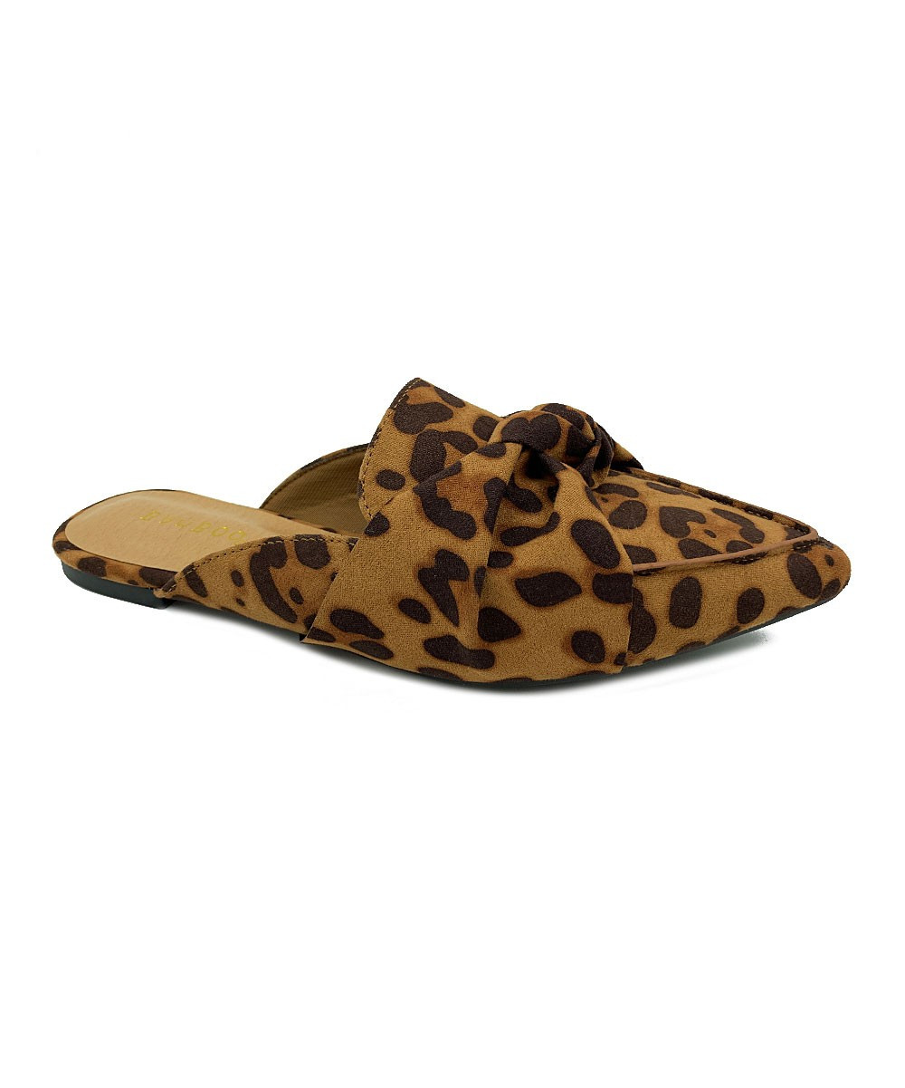 Bamboo Women's Mules LEOPARD - Black & Brown Leopard Justify Mule - Women | Zulily