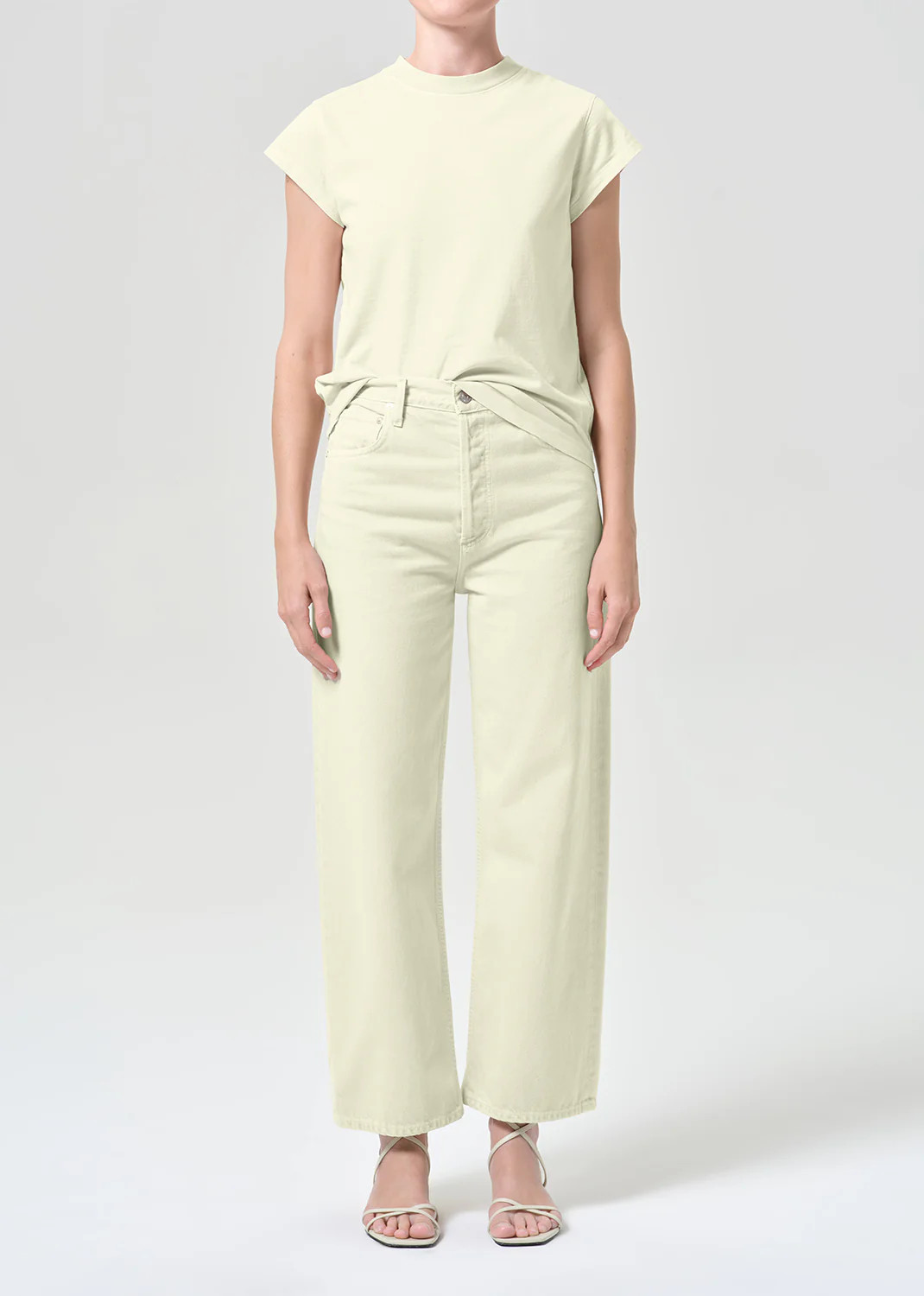 Ren High Rise Wide Leg in Lemon Zest | AGOLDE