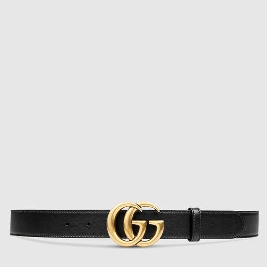Leather belt with double G buckle | Gucci (US)