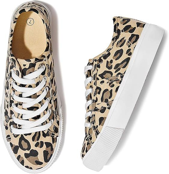 Adokoo Womens Platform Sneakers Canvas Shoes Cute Shoes | Amazon (US)