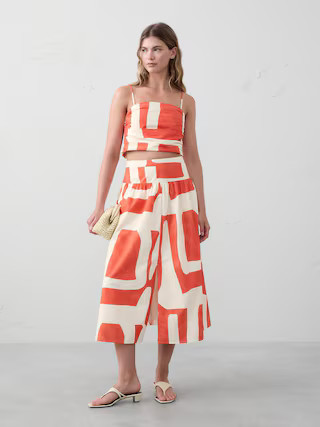 Pleated Cropped Top | Banana Republic Factory