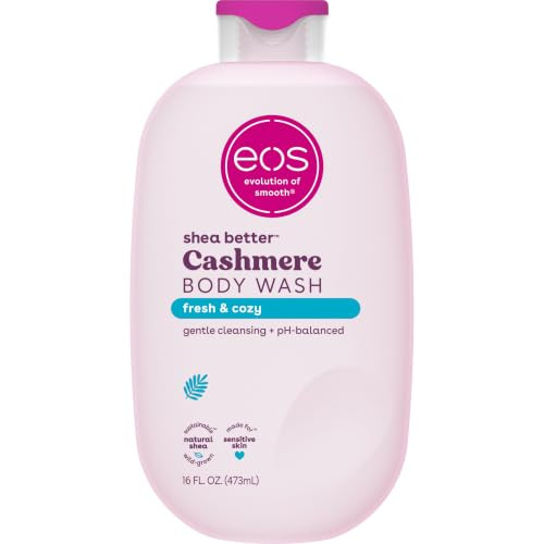 eos Cashmere Body Wash – Fresh & Cozy, Moisturizing Body Wash, Creamy Gel Formula, with Shea Butter, Glycerin, Vitamin E, pH Balanced, Sensitive Skin, Vegan, 16 fl oz | Amazon (US)
