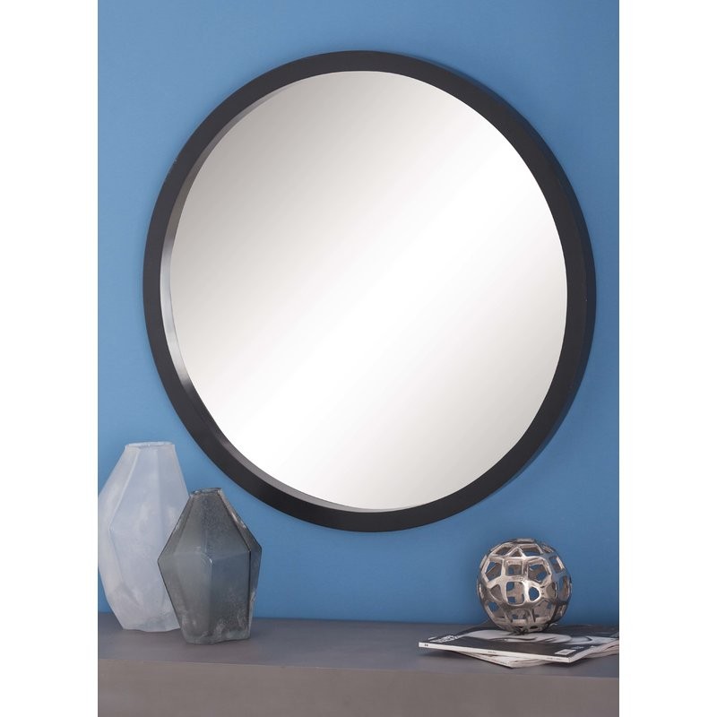 Samson Wood Round Wall Mirror | Wayfair North America