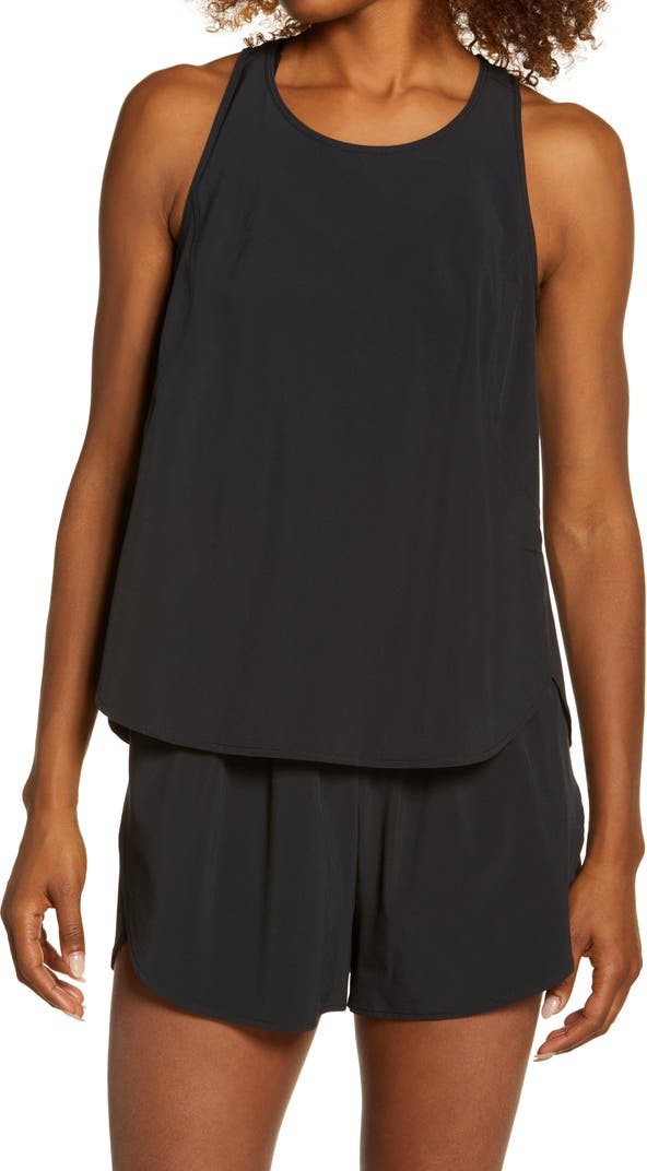 Run In Reflective Stretch Woven Tank | Nordstrom