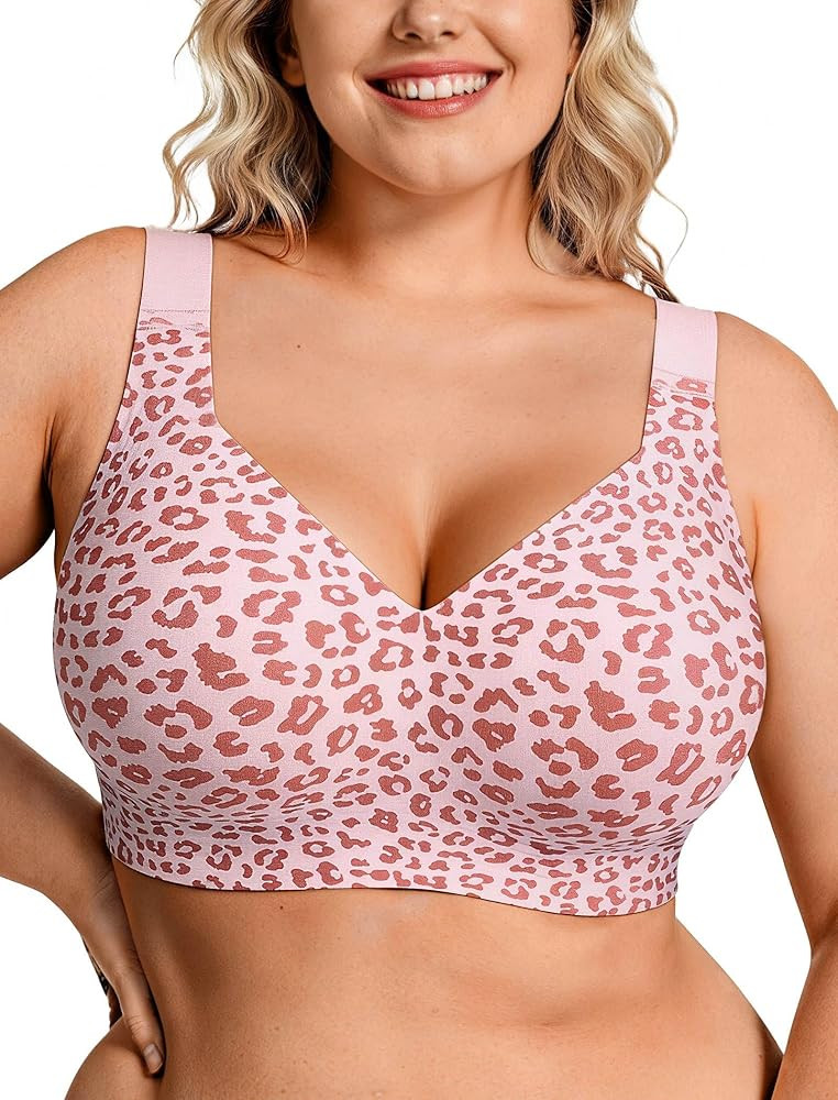 OEAK Womens Wireless Jelly Bra Plus Size Supportive Seamless Bras Full Coverage Push Up Comfortab... | Amazon (US)