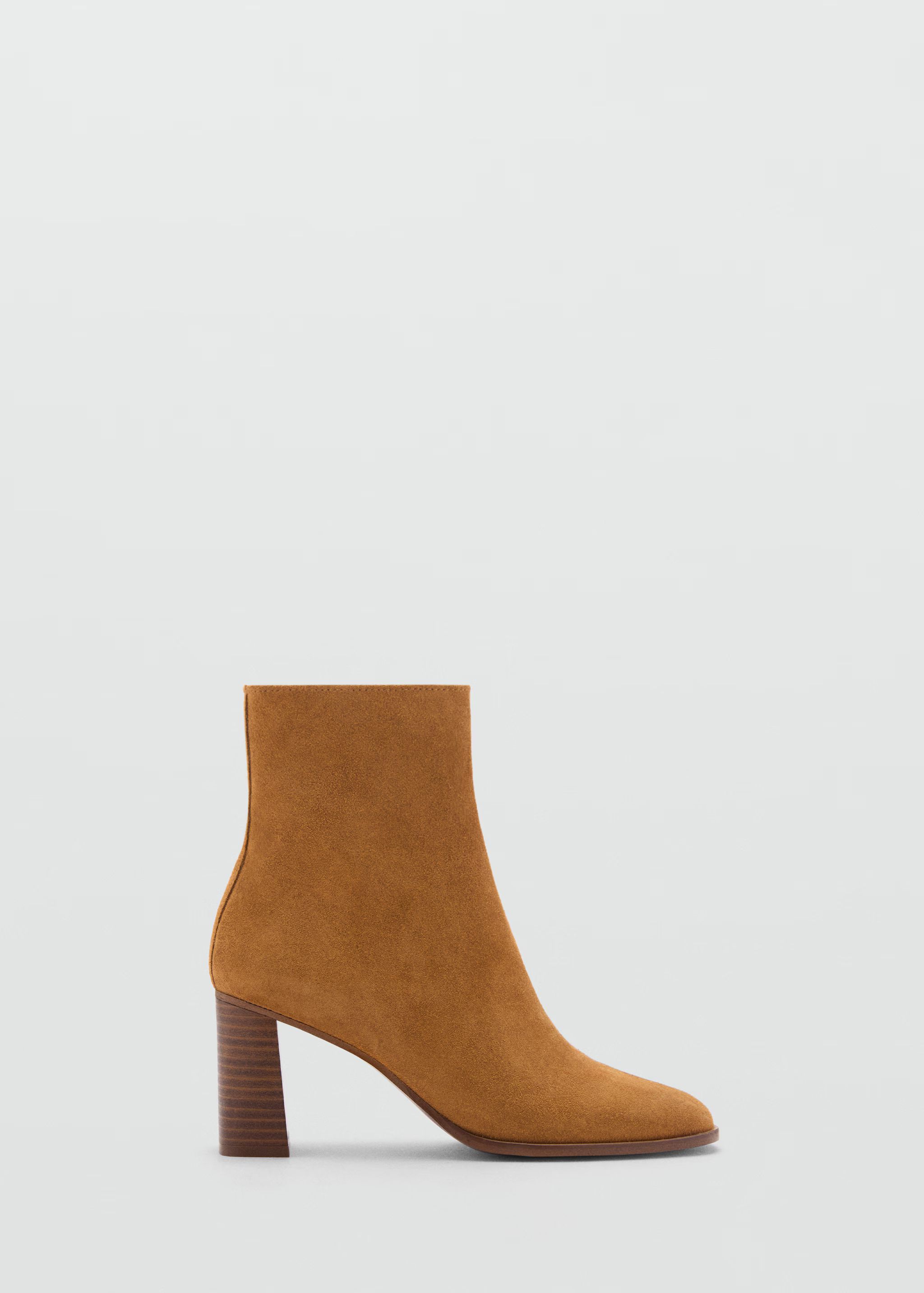 Heel suede ankle boot | MANGO (US)