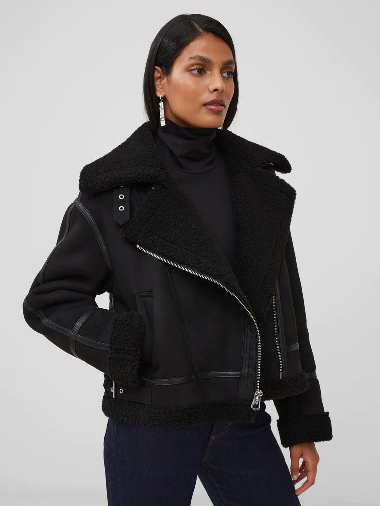 Faux Shearling Aviator Jacket | French Connection (US)