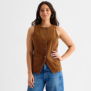 new!a.n.a Womens Round Neck Vest | JCPenney