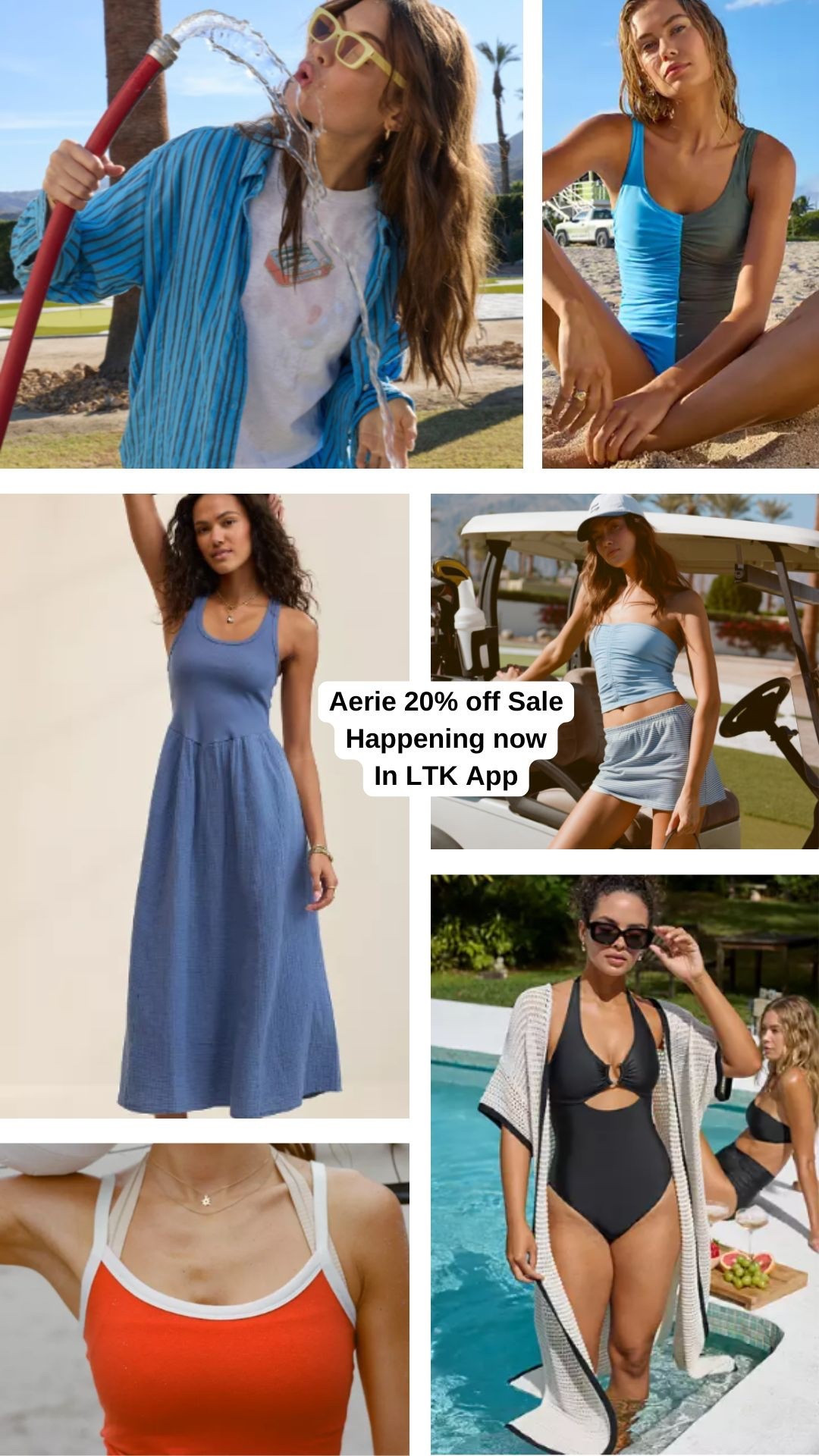 Aerie 20% off sale happening NOW!  Sooooo many amazing sets, dresses, shorts, tanks and bathing suits….Don’t miss this!
@Aerie #Aerie #Aeriesale #sale 

#LTKSaleAlert #LTKxAerie #LTKOver40