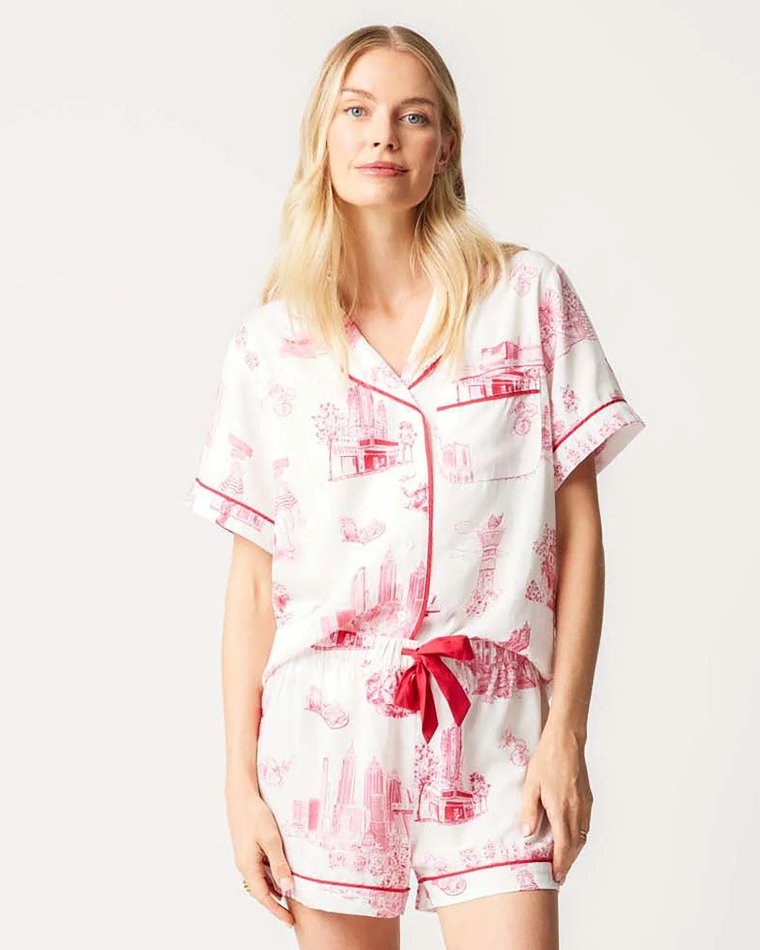 Atlanta Toile Pajama Shorts Set | Colorful Prints, Wallpaper, Pajamas, Home Decor, & More | Katie Kime Inc