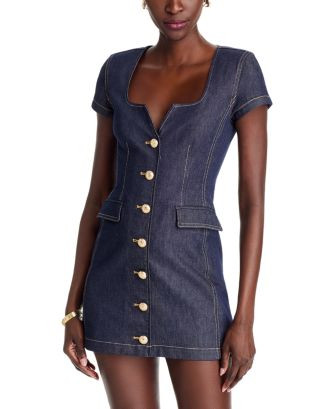 Brunella Sheen Denim Mini Dress | Bloomingdale's (US)