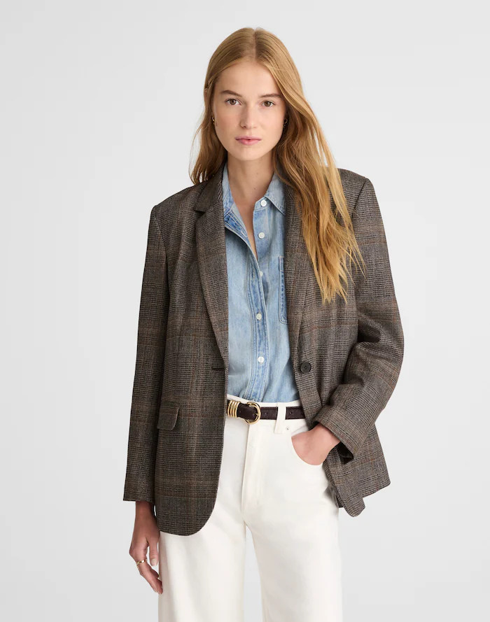 Cardigan Blazer in Plaid | Madewell