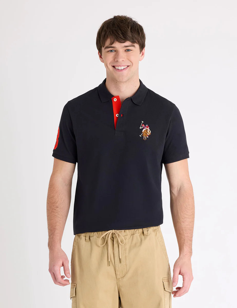 MULTI COLOR BIG LOGO SOLID POLO SHIRT | U.S. Polo Assn.