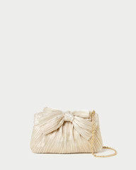 Rochelle Platinum Mini Bow Clutch | Loeffler Randall