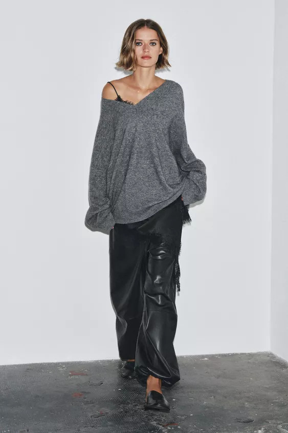 PLUMPHOSE IN LEDEROPTIK ZW COLLECTION | Zara DE