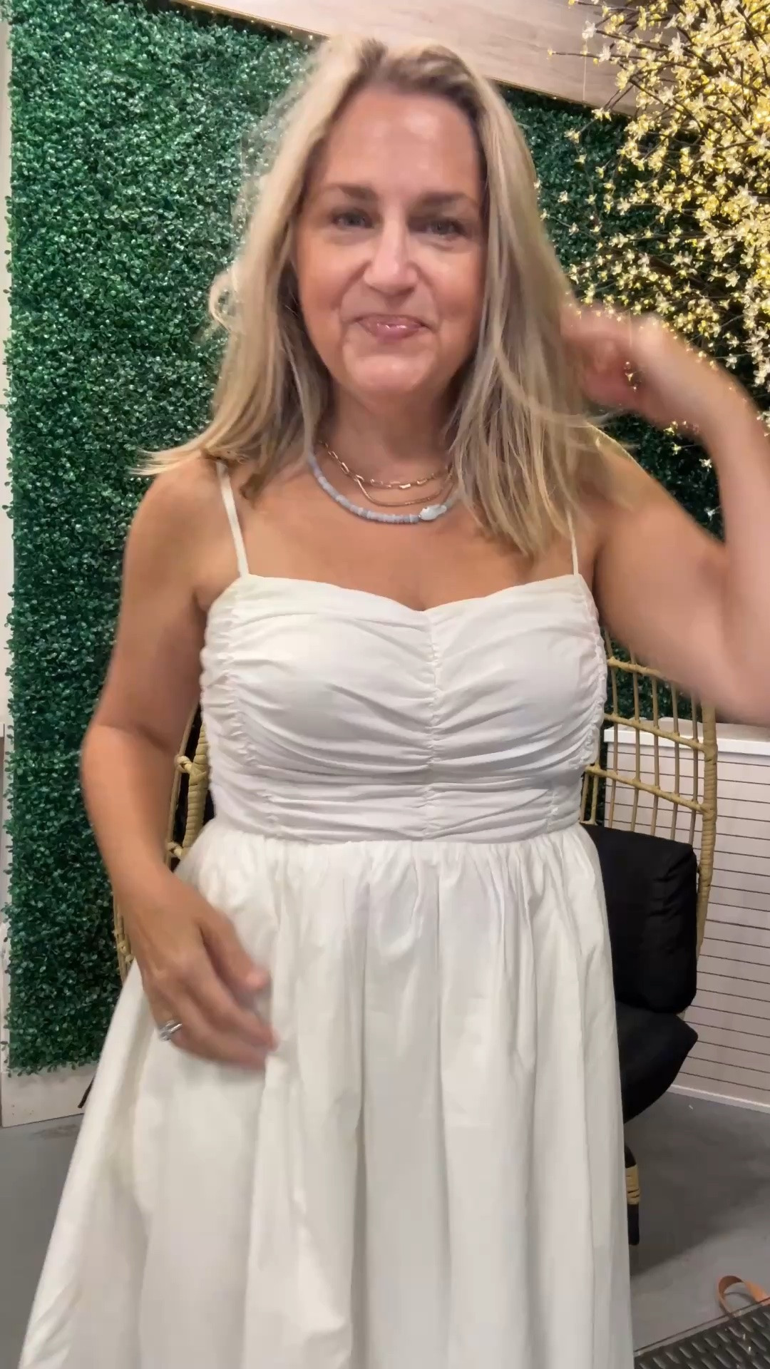 Still loving this $20 dress. It’s so high-end feeling. And I don’t care what anyone thinks of it, but I feel good in it.  ￼

#LTKdayinmylife #LTKOver40 #LTKSaleAlert