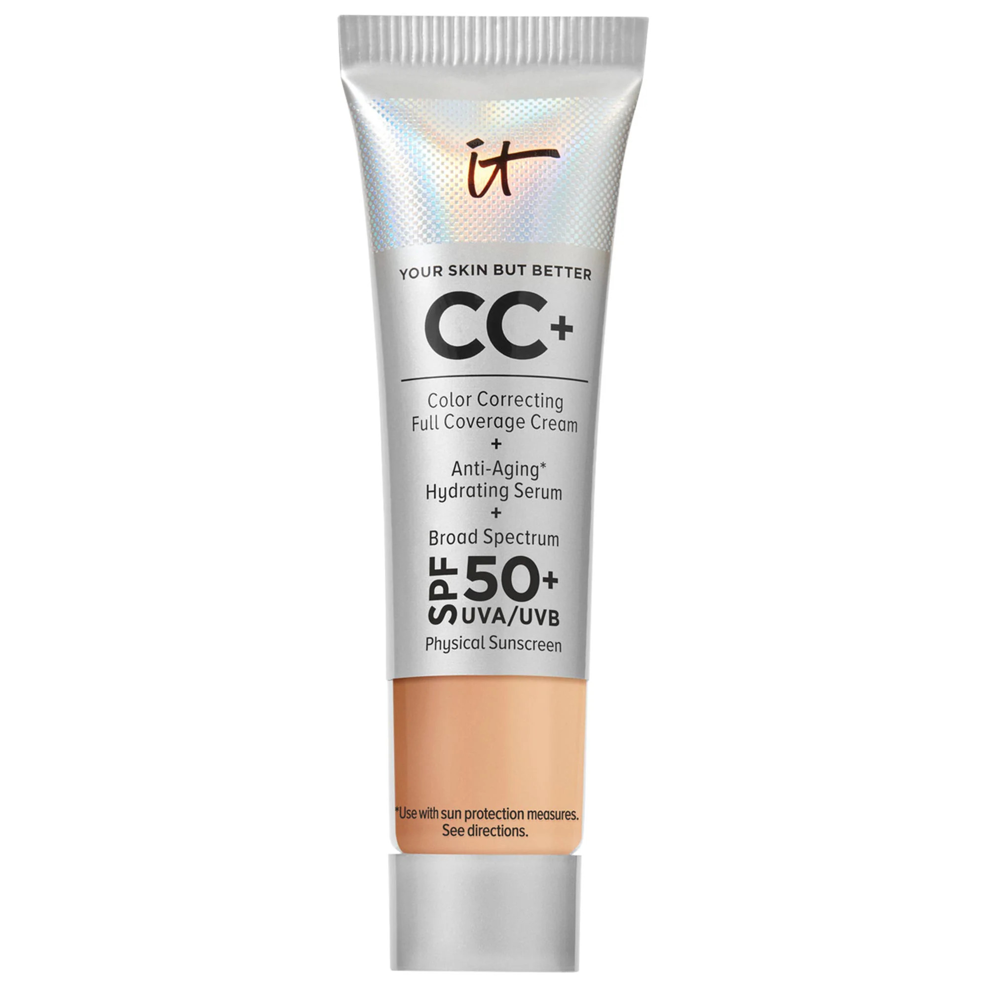 IT Cosmetics Mini CC+ Cream Full Coverage Color Correcting Foundation with SPF 50+ Neutral Medium 0.4 oz / 12 mL | Sephora (US)
