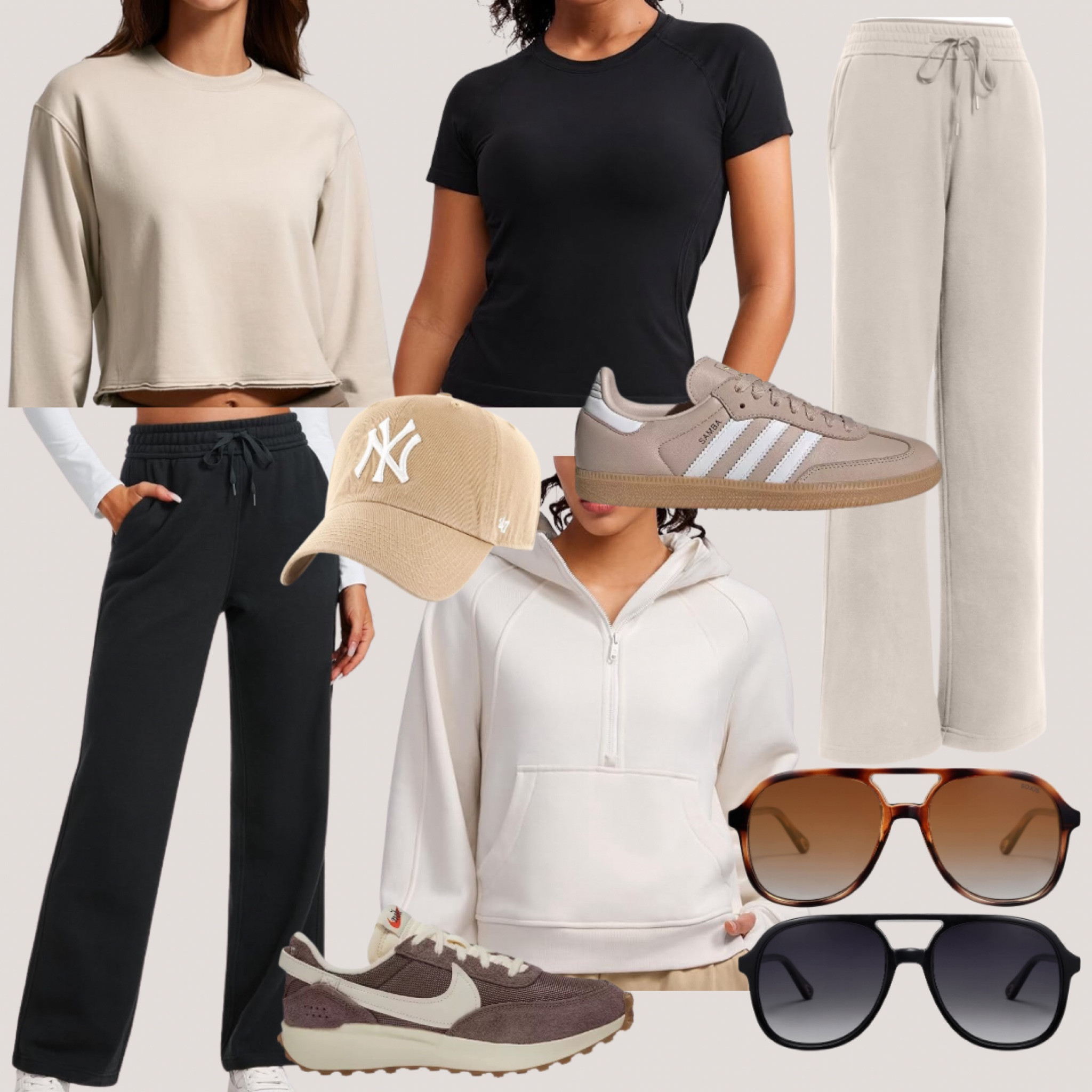 Amazon Fall outfit inspo! Fall outfit, fall loungewear, neutral outfit, flare pants, sweatpants, cropped shirt, sneakers, sunglasses 
#falloutfit #affordable #neutraloutfit #sneakers #amazonoutfit

#LTKFallSale #LTKFindsUnder50 #LTKOver40