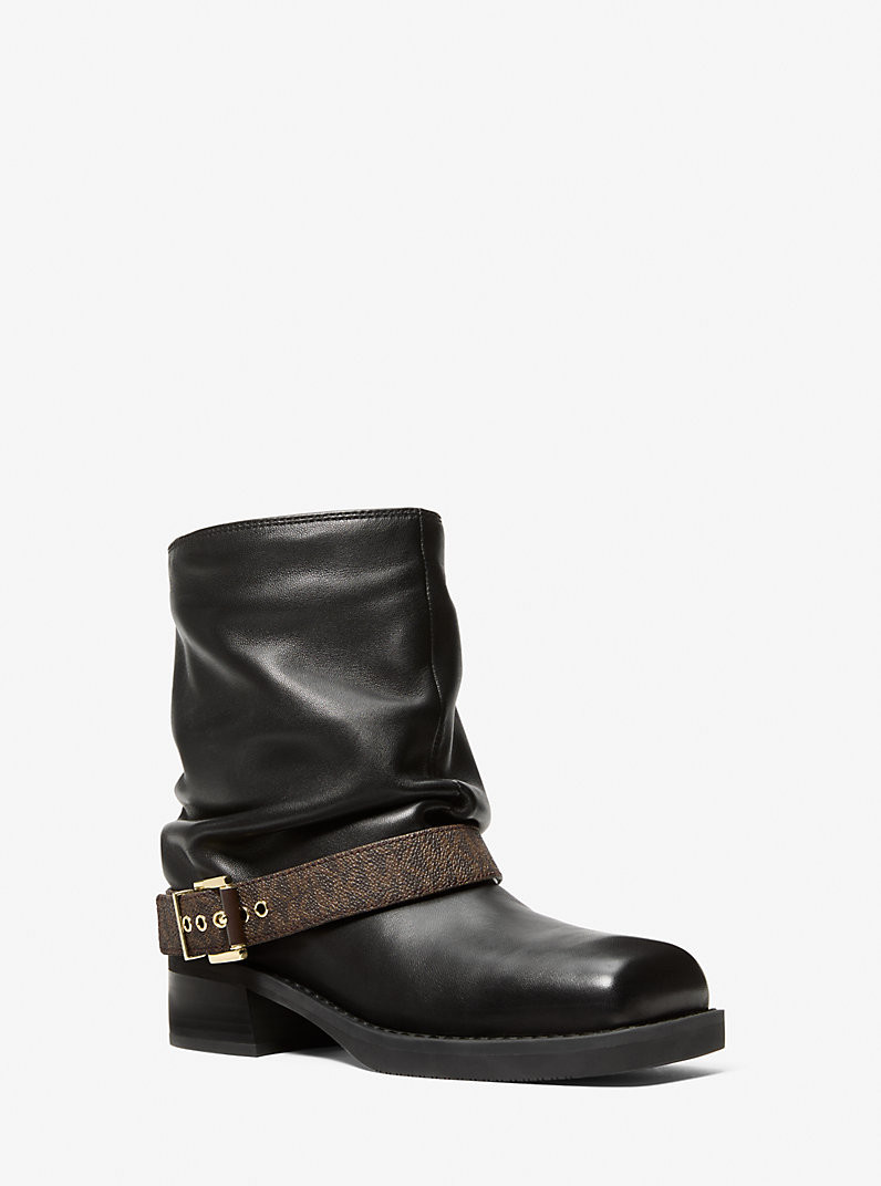 Colby Leather and Signature Logo Ankle Boot | Michael Kors US