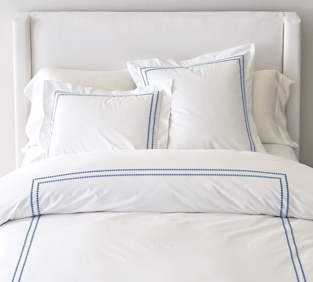 Pearl Organic Percale Duvet Cover | Pottery Barn (US)