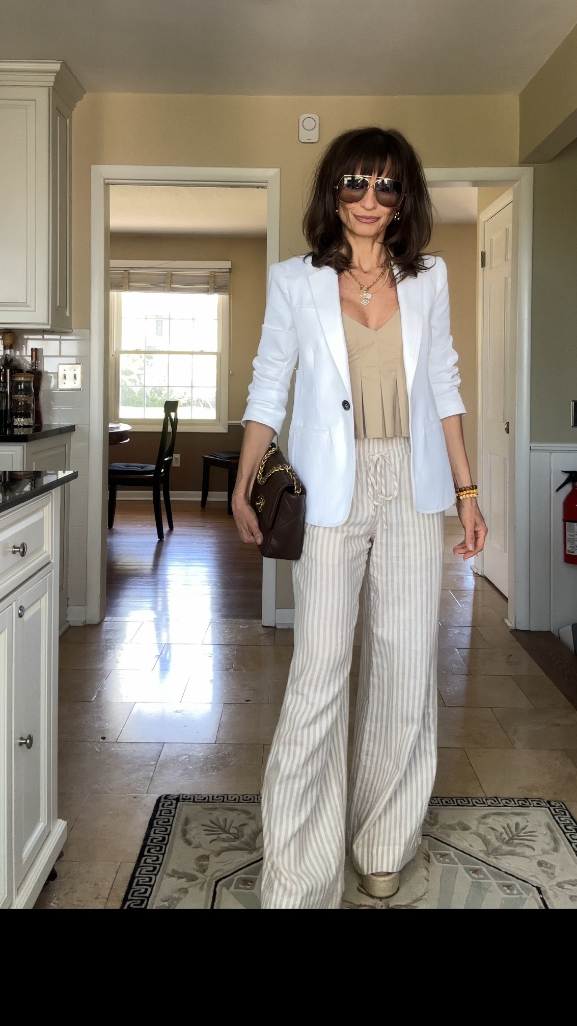 Top and blazer fits true to size. Pants are a couple of years old and so are the shoes. So I linked similar 

#LTKFindsUnder50 #LTKItBag #LTKStyleTip
