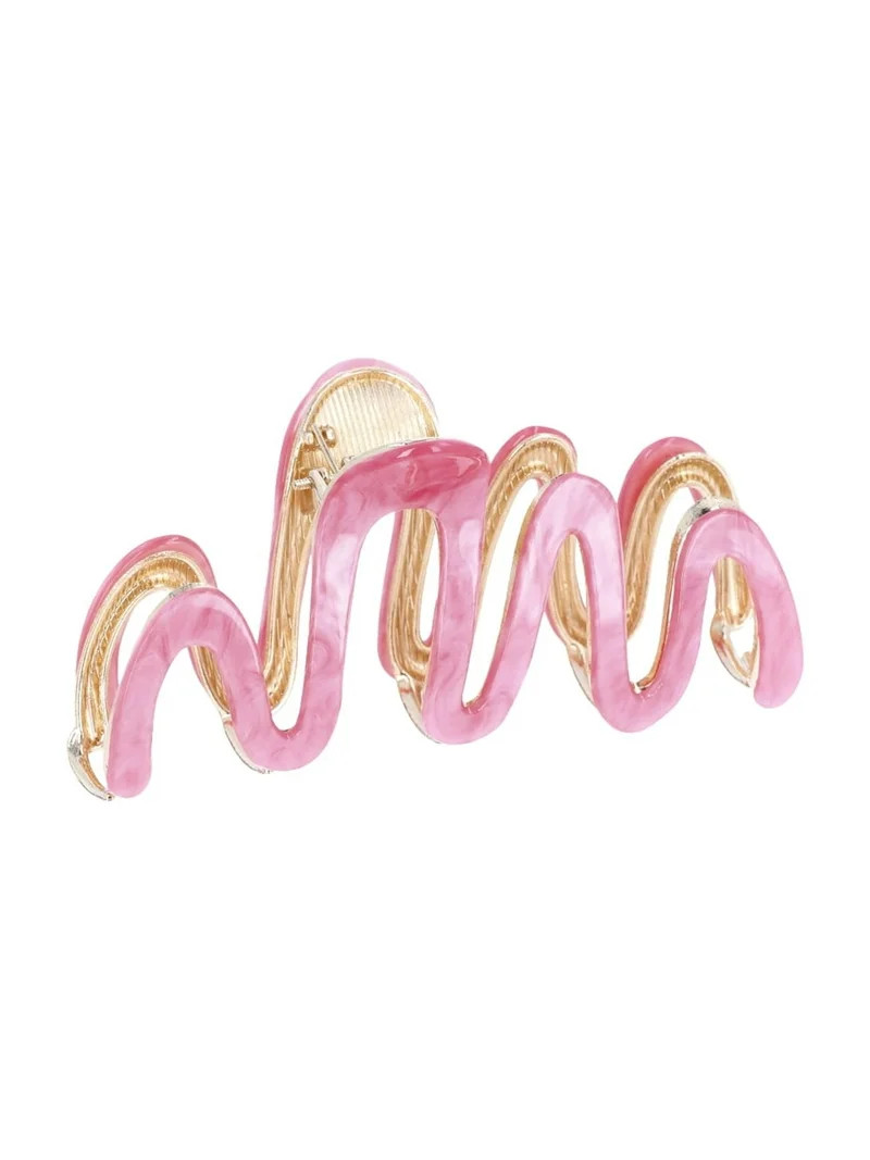 Time and Tru Swirl Hair Claw Clip, Pink - Walmart.com | Walmart (US)