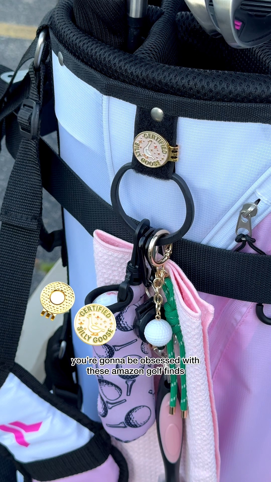 I may not be a pro golfer but I can definitely appreciate cute golf accessories ⛳️

If you’ve been looking for cutie Amazon golf finds or golf essentials that aren’t boring…these pink finds are some of my favs! They’re practical + affordable + make every day on the golf course a little more fun 🤩

You like my silly goose ball marker that I have no idea how to use?! 🪿

#amazongolffinds #golfaccessories #womensgolf #amazonfinds #pinkgolf

#LTKSeasonal #LTKActive #LTKSaleAlert