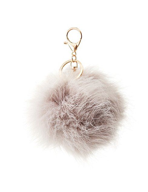 Faux Fur Ball Keychain | Charlotte Russe