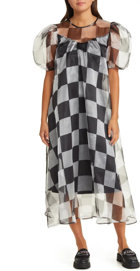 Star Energy Plaid Organza Dress | Nordstrom