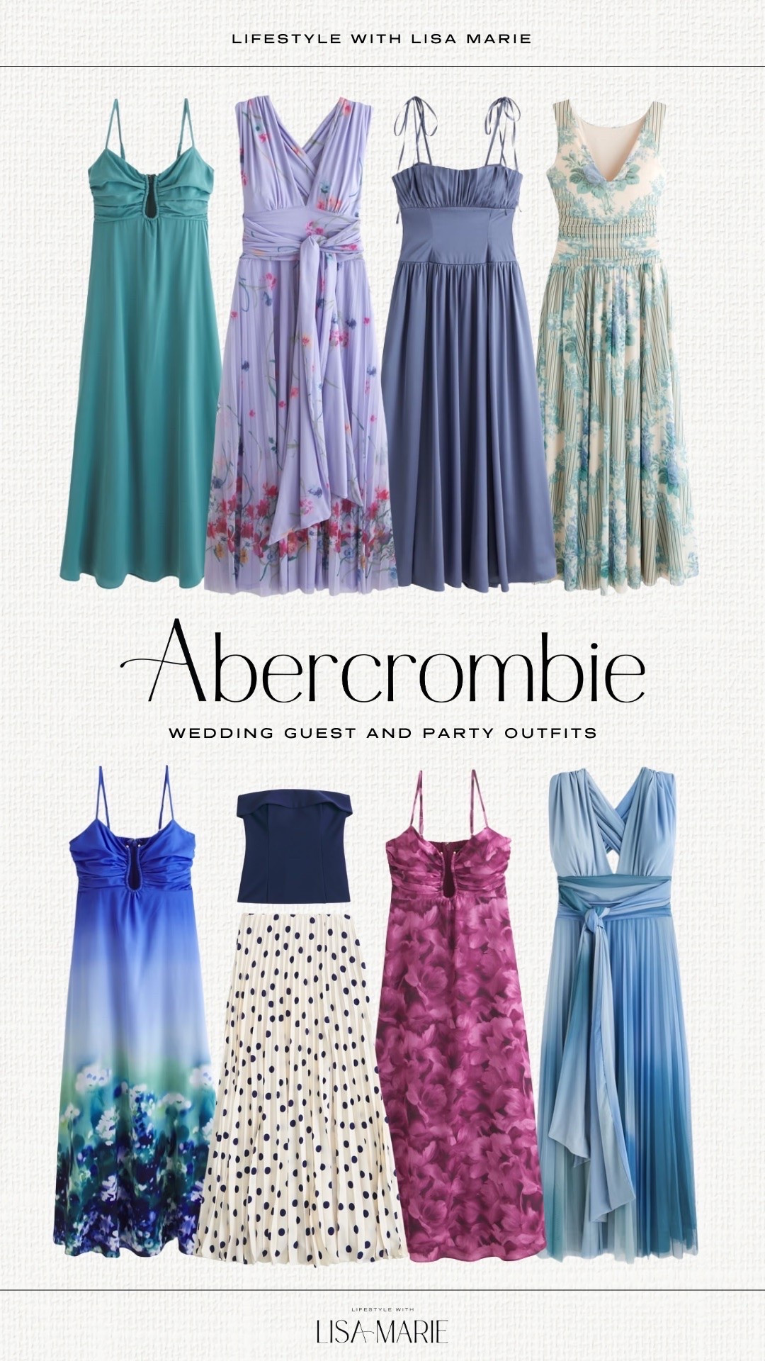 Abercrombie wedding guest and party outfits! Midi and maxi dresses for summer events, special occasions, weddings, vacations and showers. Two piece sets. Floral and polka dot print dresses. Dresses for garden weddings and rehearsal dinners.

#LTKSeasonal #LTKPetite #LTKTravel