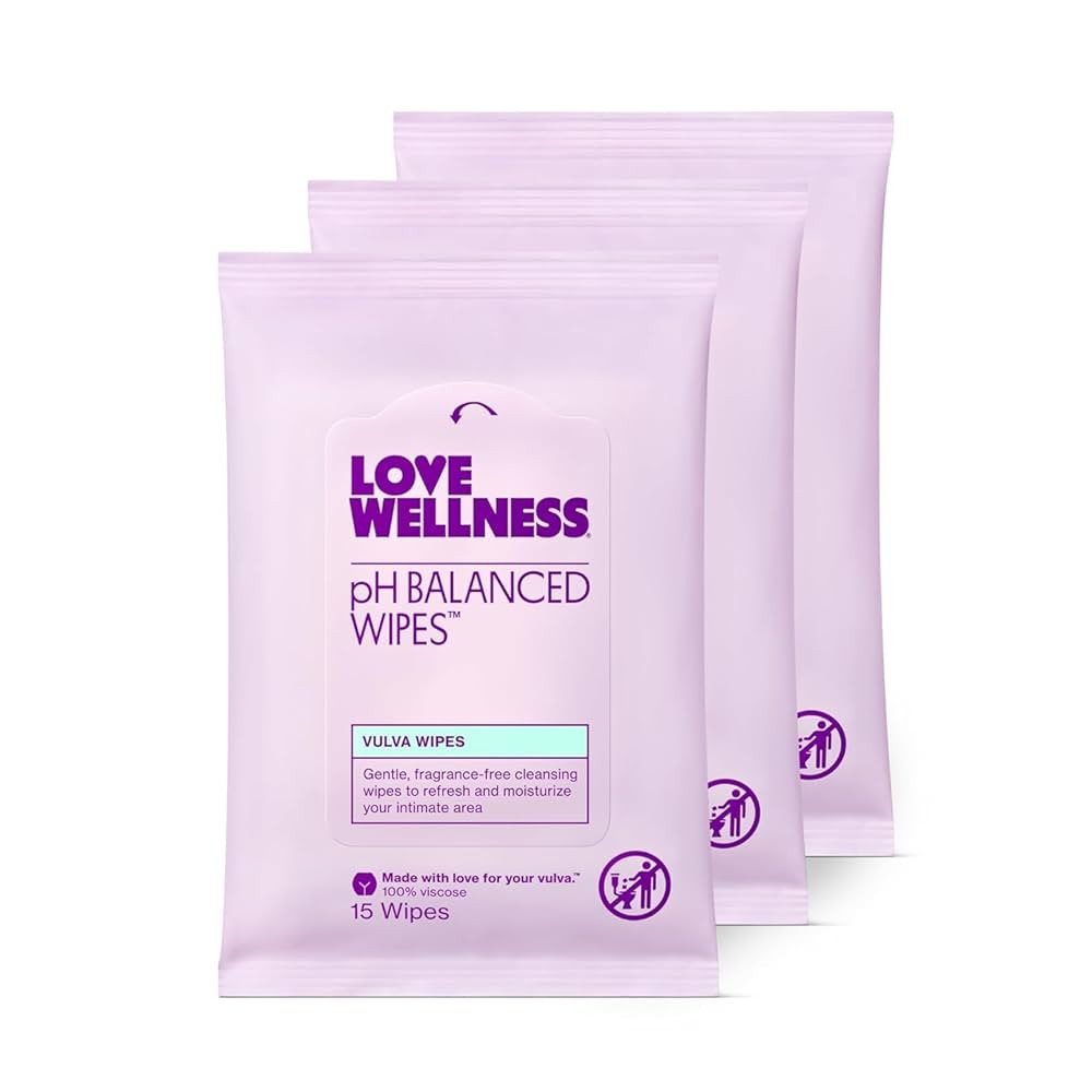 Love Wellness pH Balancing Wipes for Women | Fragrance-Free | Vulva Cleanser for Balanced pH, Int... | Amazon (US)