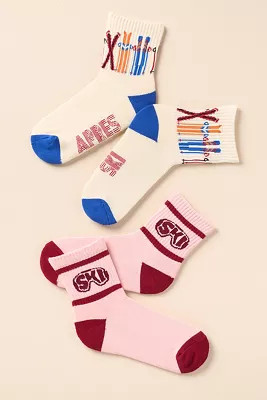 Hansel From Basel Ski Icon Colorblock Socks, Set of 2 | Anthropologie (US)