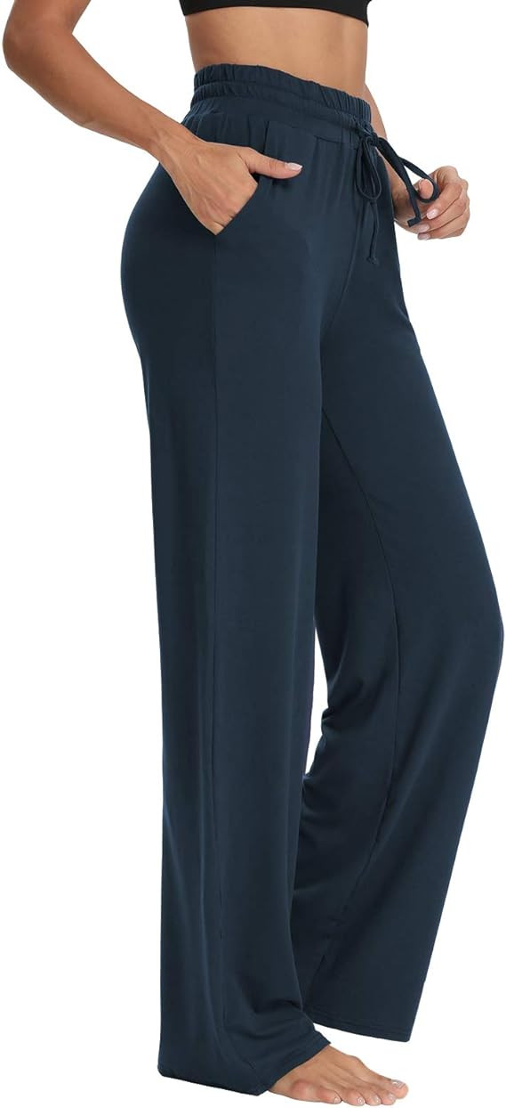 Sarin Mathews Womens Yoga Sweatpants Wide Leg High Waisted Lounge Pajamas Pants Comfy Workout Loo... | Amazon (US)