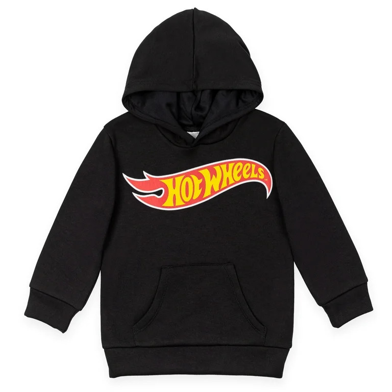 Hot Wheels Little Boys Fleece Pullover Hoodie Toddler to Big Kid - Walmart.com | Walmart (US)