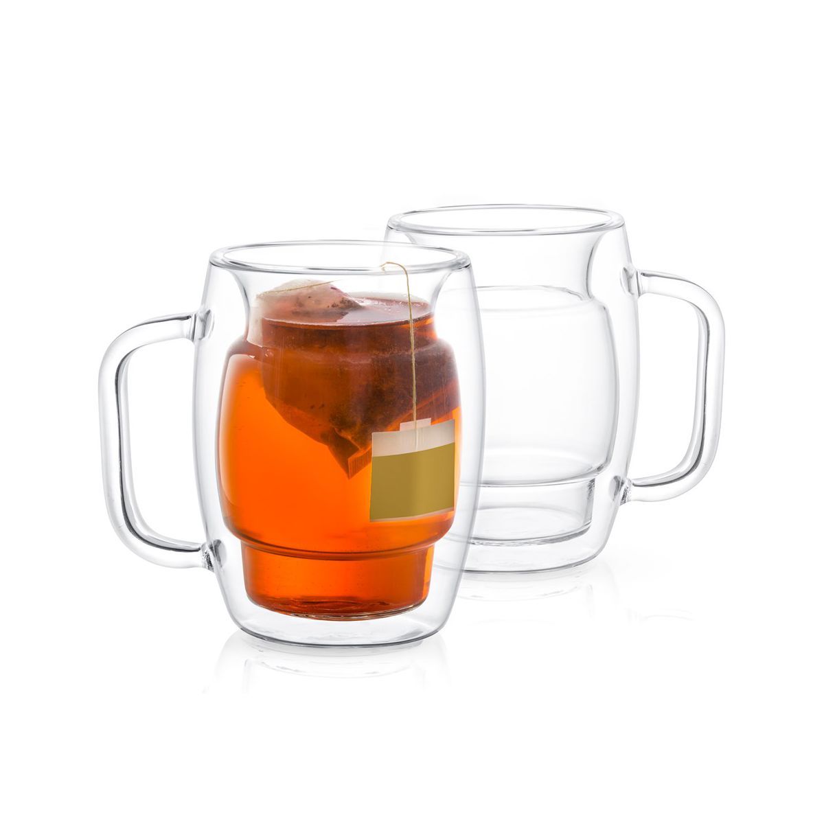 JoyJolt Cadus Glass Coffee Cups Double Wall  - Set of 2 Insulated Mugs Tea Glasses - 10-Ounces | Target