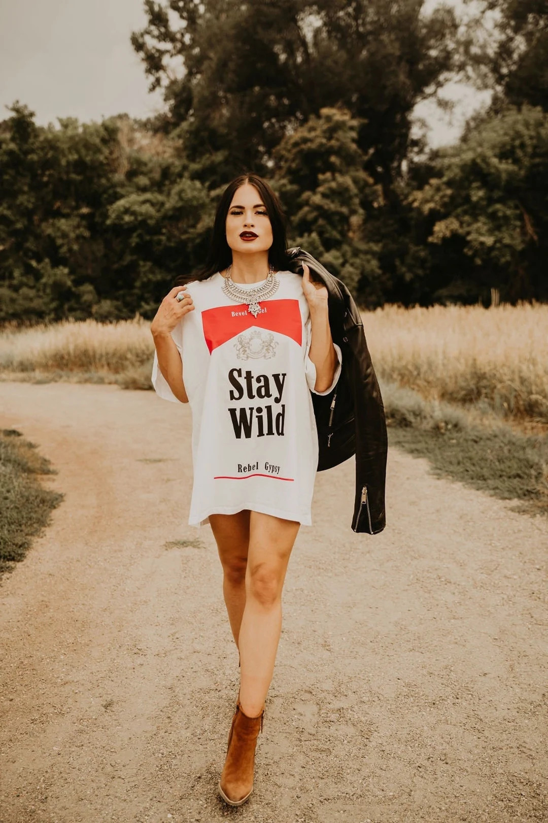 Ladies Stay Wild T Shirt Dress, Nashville Outfit, Country Concert Top, Western Tee Dress, Oversiz... | Etsy (US)