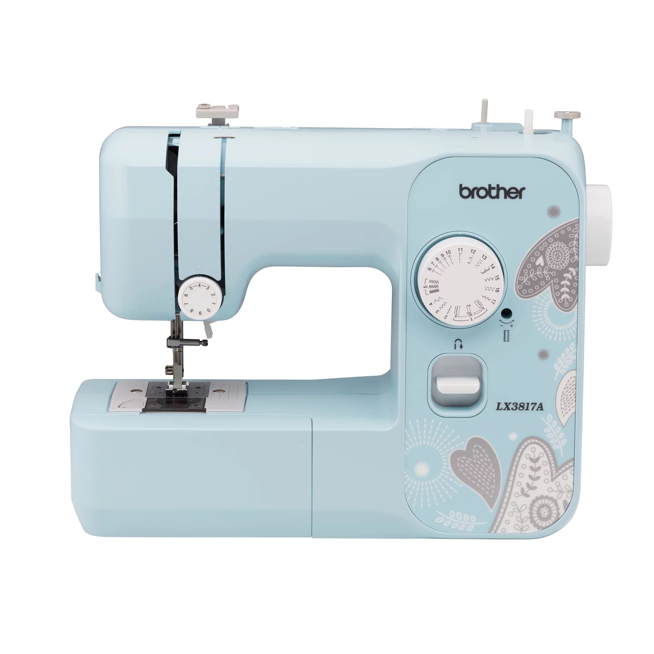 Brother LX3817A 17-Stitch Portable Full-Size Mechanical Sewing Machine, Aqua | Walmart (US)