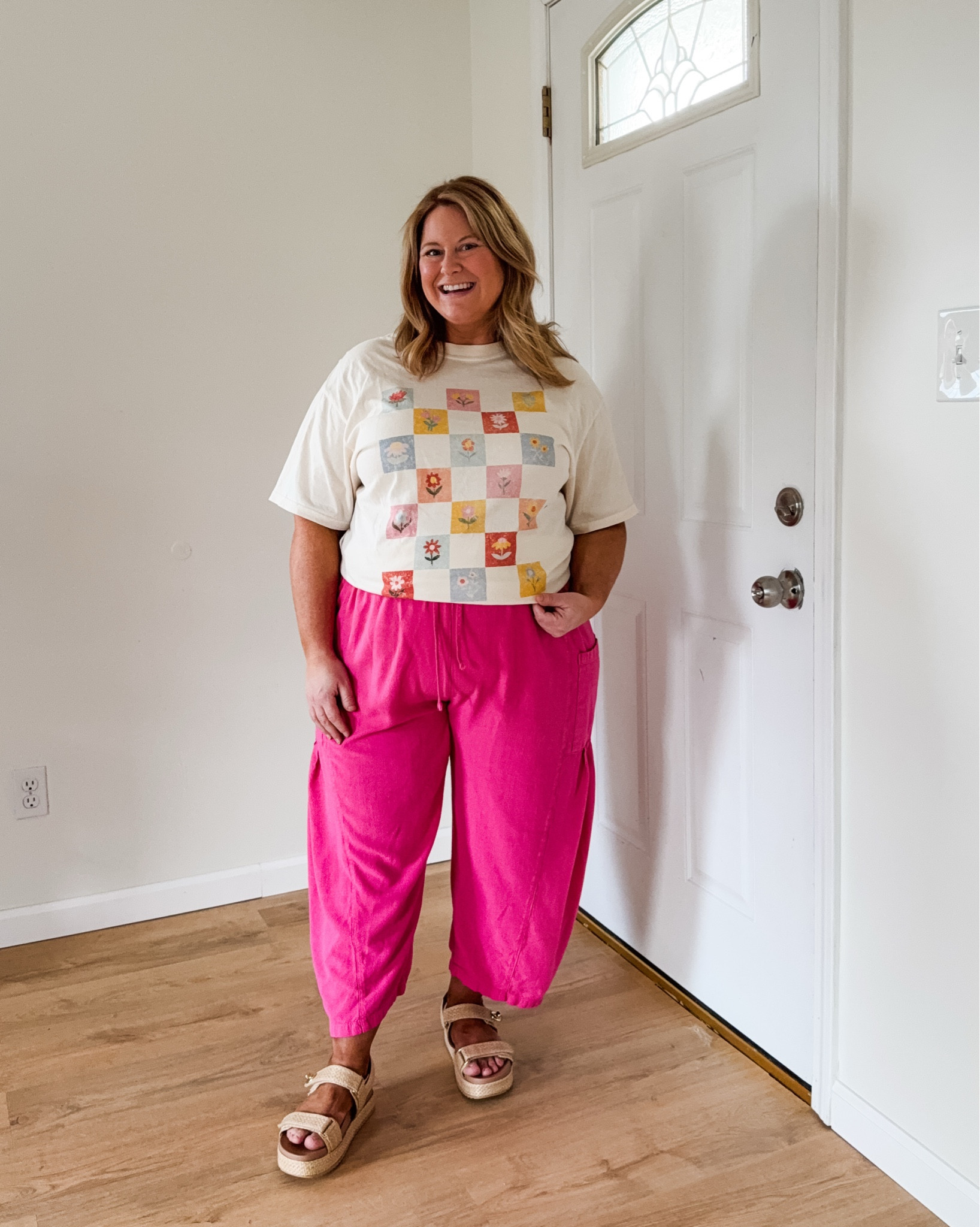 Graphic tee outfits!

Wearing an XL in my graphic tees from Mountain Moverz (I usually do a large but sized up for the bump).  Except the black and white flower - that’s a large.  You can use code STEPHSHARES20 to save $$! 

Pink linen pants - large 
Floral maxi skirt - XL
Skort - older linked similar 
Barrel pants - XL petite, run a little big 
Yellow shorts - Xxl
Blue linen pants - XL regular length 

#LTKBump #LTKMidsize #LTKSeasonal