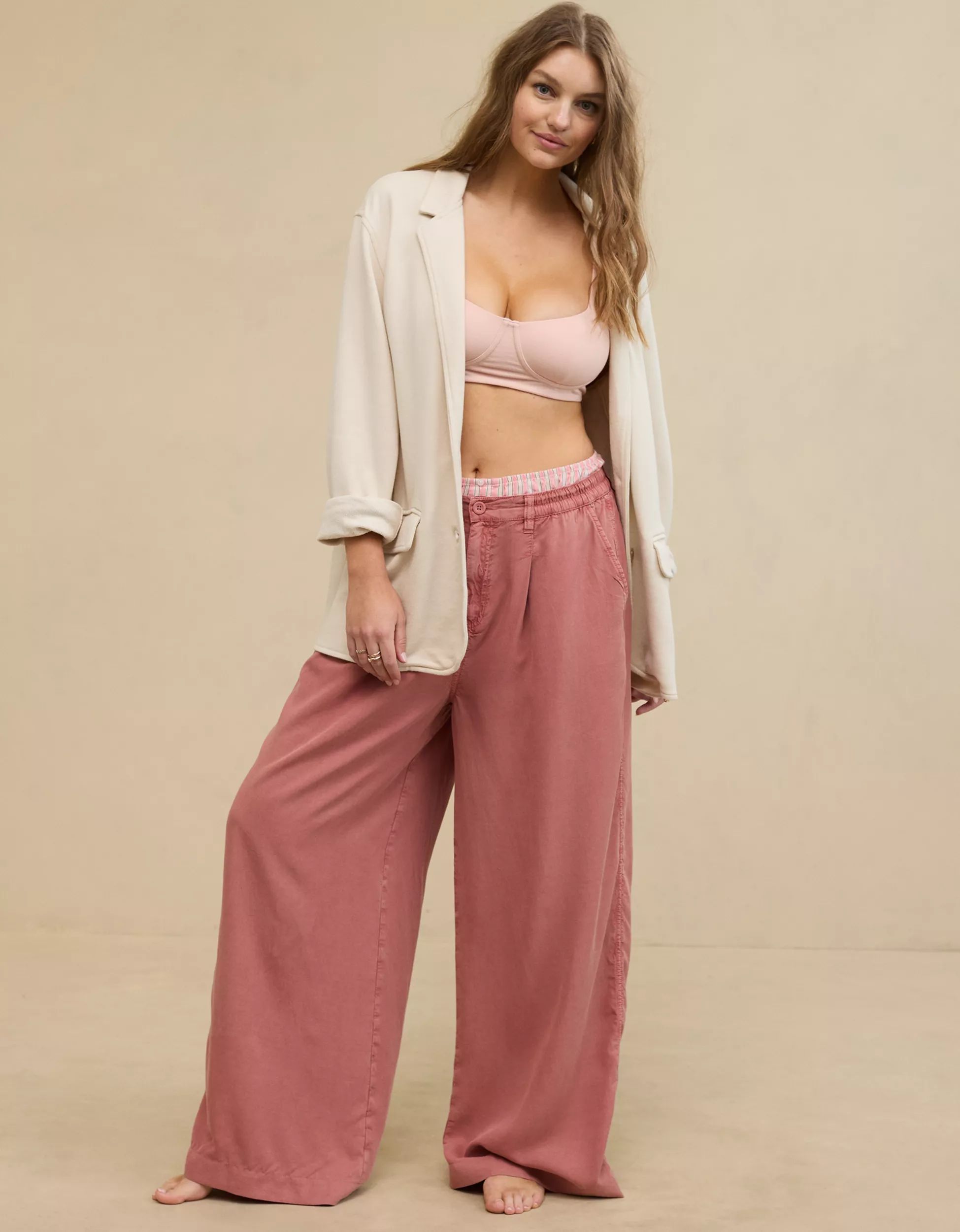 Aerie Drapey Chill Trouser | American Eagle Outfitters (US & CA)