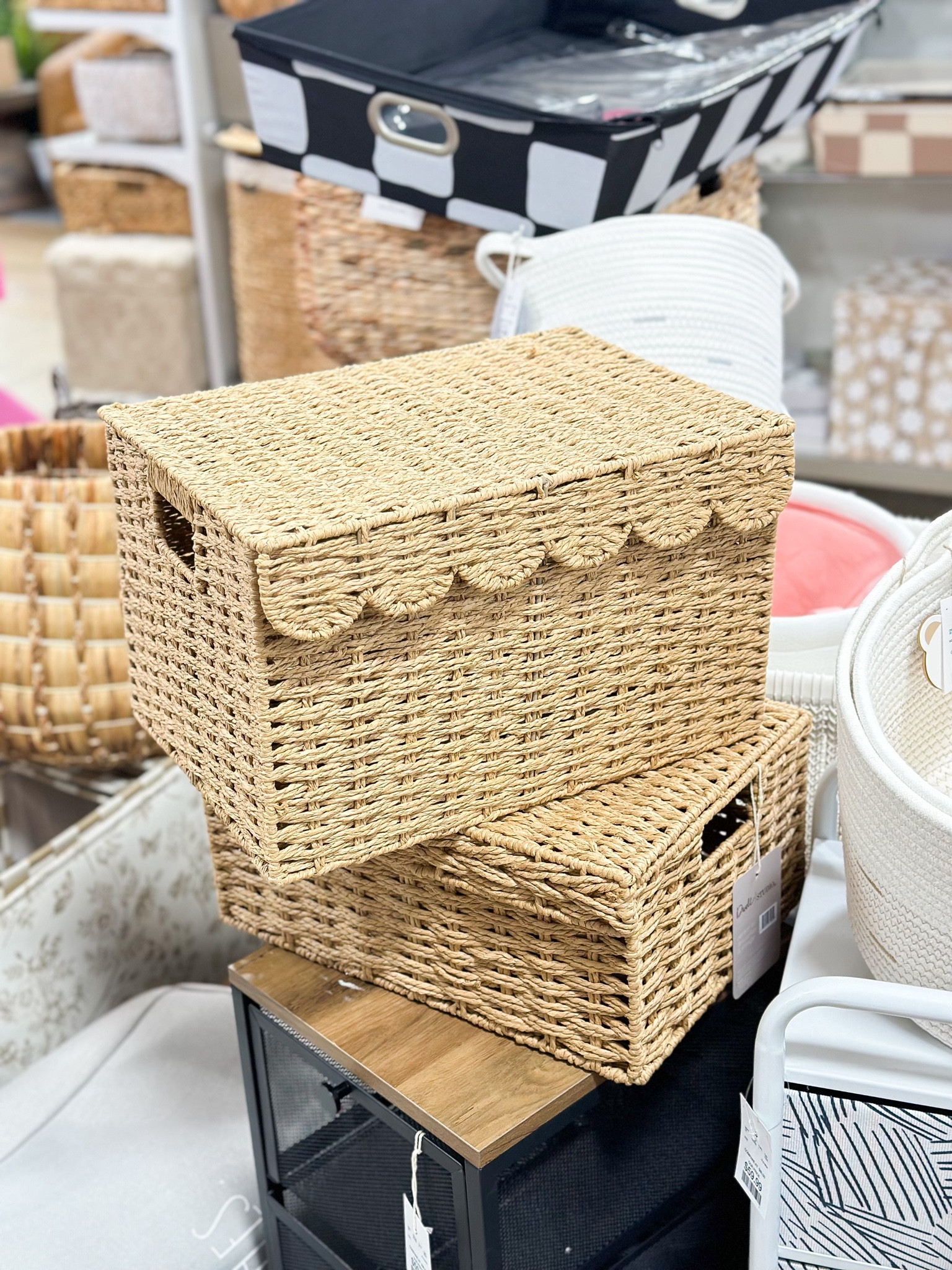 If you like this in store HomeGoods find, I found very similar ones online at Kohls! 

scallop baskets, scallop storage bins, HomeGoods find, kohls finds, nursery decor, woven basket, scallop rattan basket, designer look, look for less 

#LTKFindsUnder50 #LTKHome #LTKStyleTip