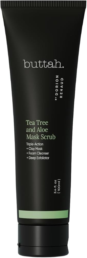 Buttah Skin by Dorion Renaud Tea Tree & Aloe Exfoliating Scrub 3oz - Multi-Tasking Cleanser - Tea... | Amazon (US)
