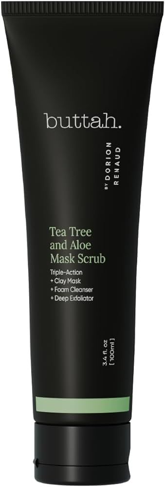 Buttah Skin by Dorion Renaud Tea Tree & Aloe Exfoliating Scrub 3oz - Multi-Tasking Cleanser - Tea... | Amazon (US)