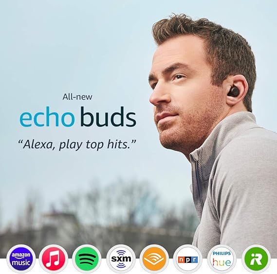 All-new Echo Buds (2nd Gen) | Wireless earbuds with active noise cancellation and Alexa | Black | Amazon (US)