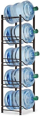 Water Cooler Jug Rack Dispenser 5 Tier Stainless Steel Heavy Duty Detachable Water Bottle Storage Sh | Amazon (US)